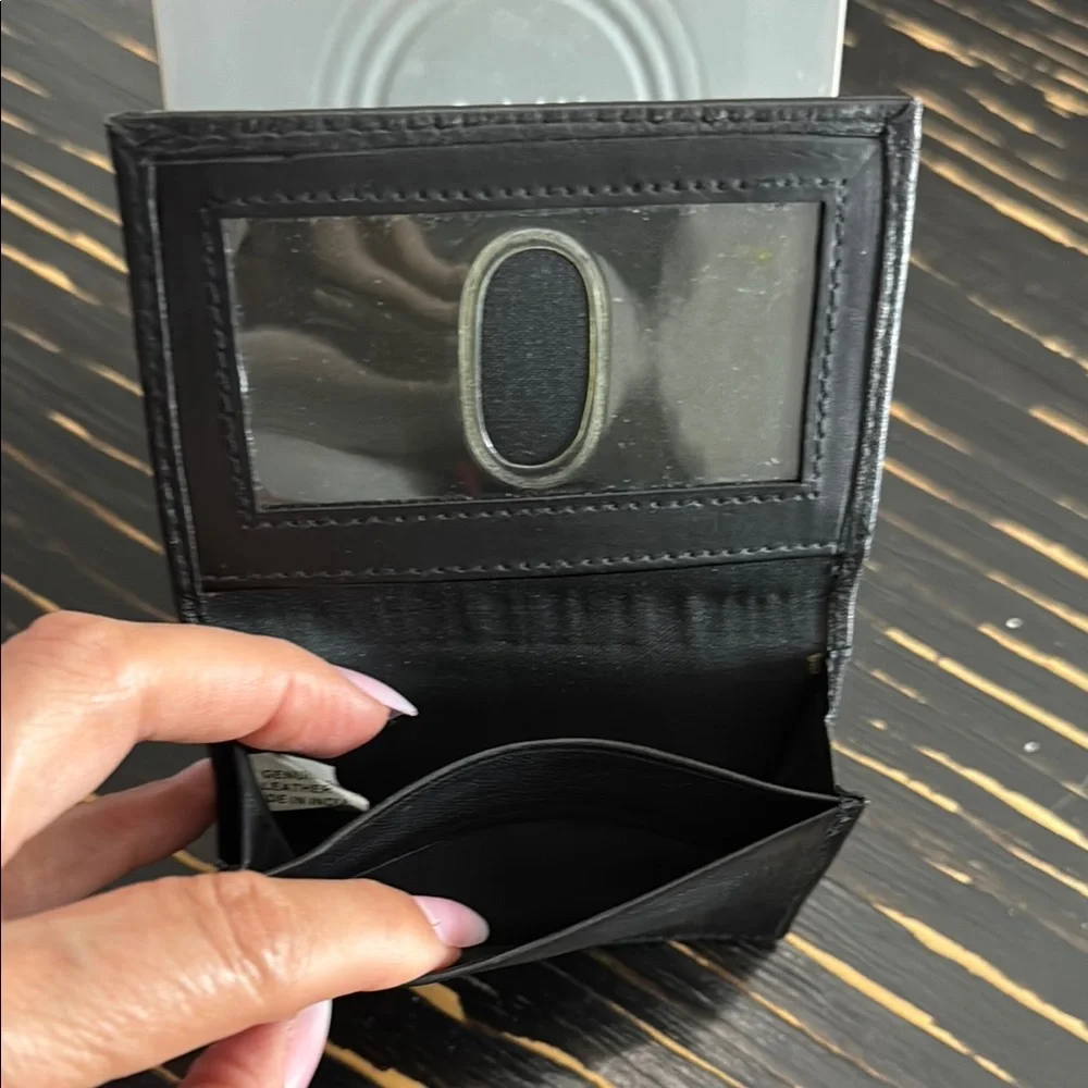Genuine Leather Men’s 4 slot/pocket Card Holder ID Pocket Wallet